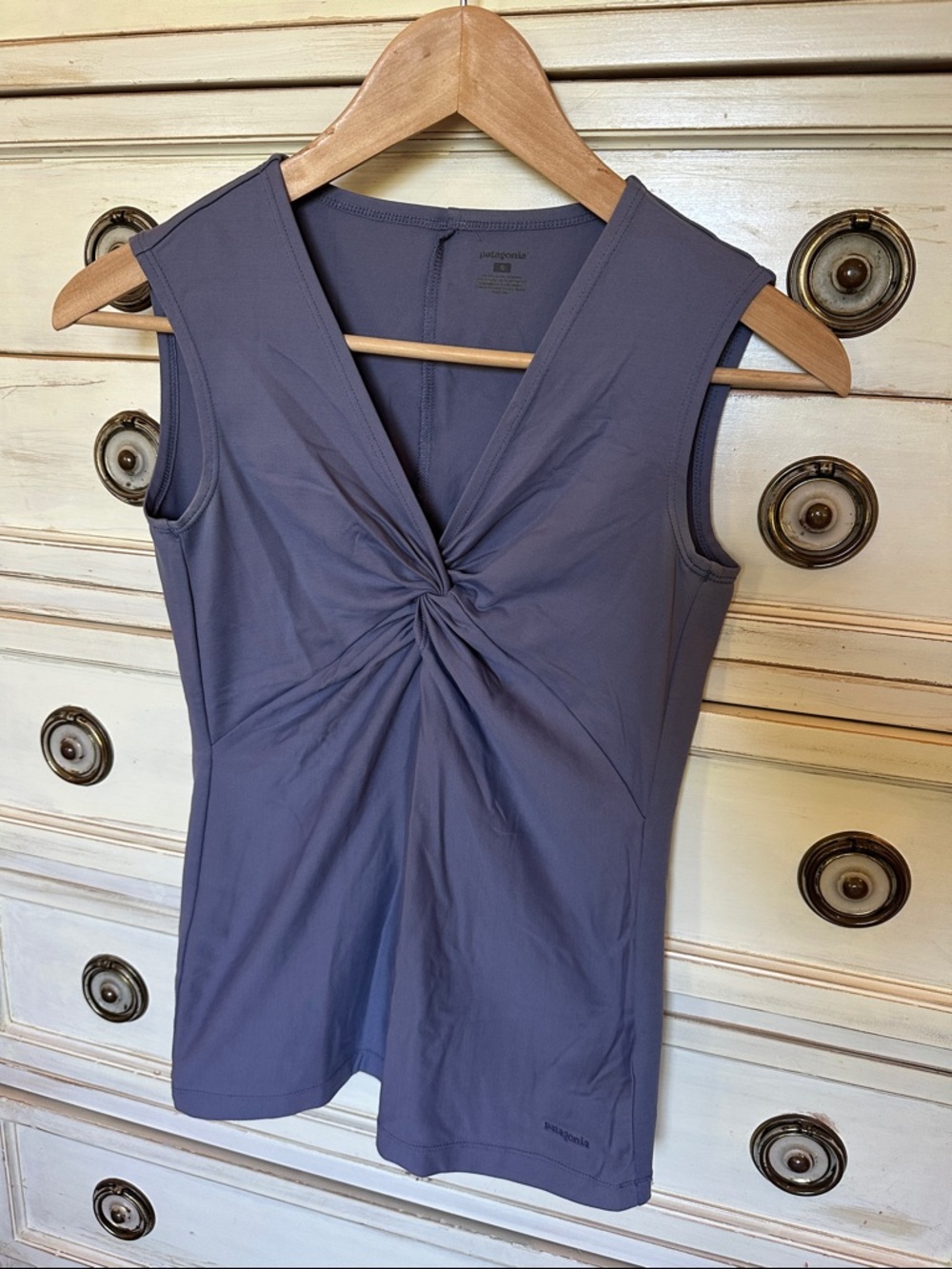 Patagonia Lavender Twist-Front Sleeveless Tank